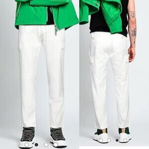 New ISAIA White Cargo Tapered Pants IT 48 US 32x33